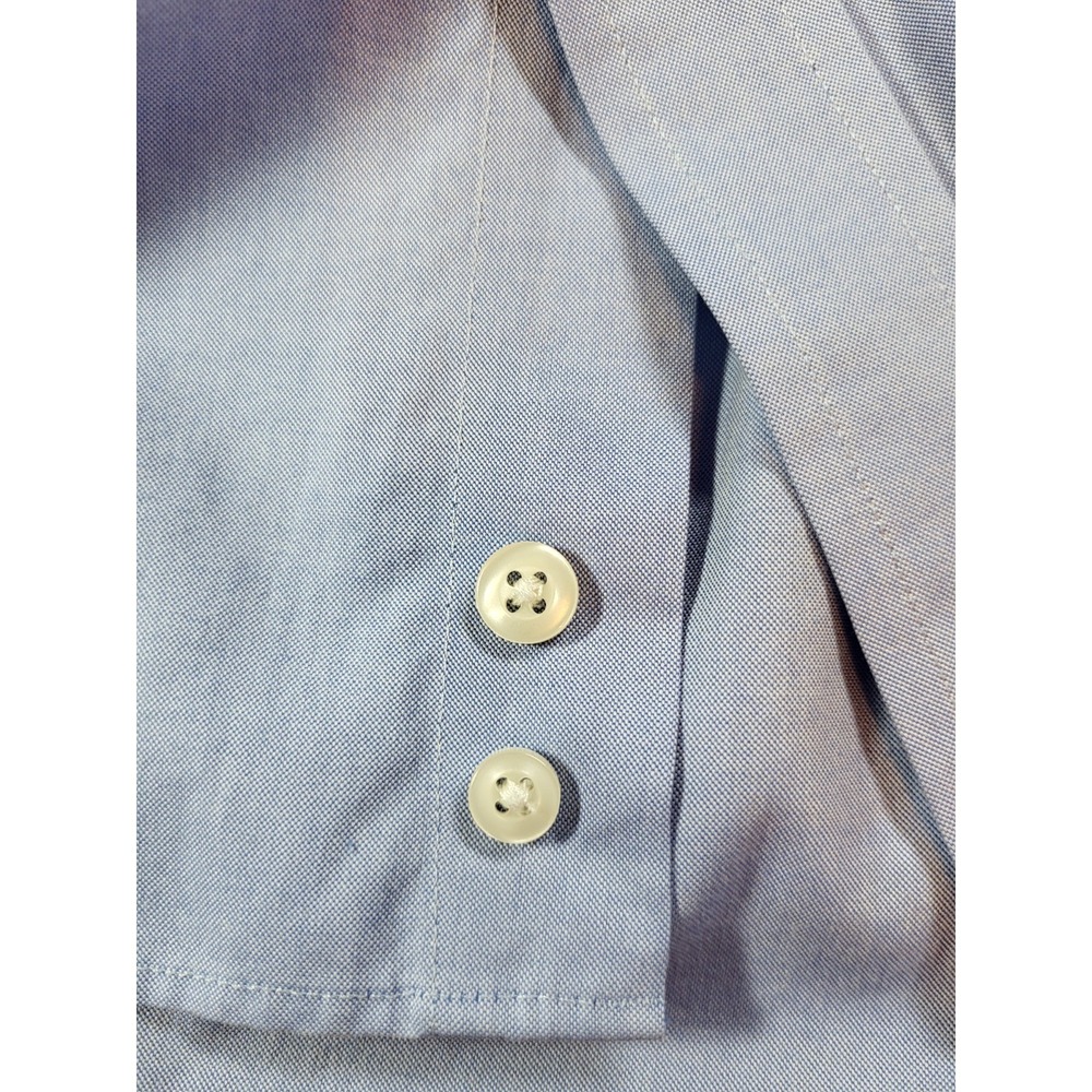 Button Down Brand Blue Supima Cotton Button Down Long Sleeve Shirt Professional - Picture 3 of 8